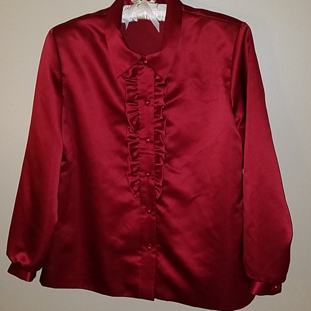 Anthony Richards cherry red blouse